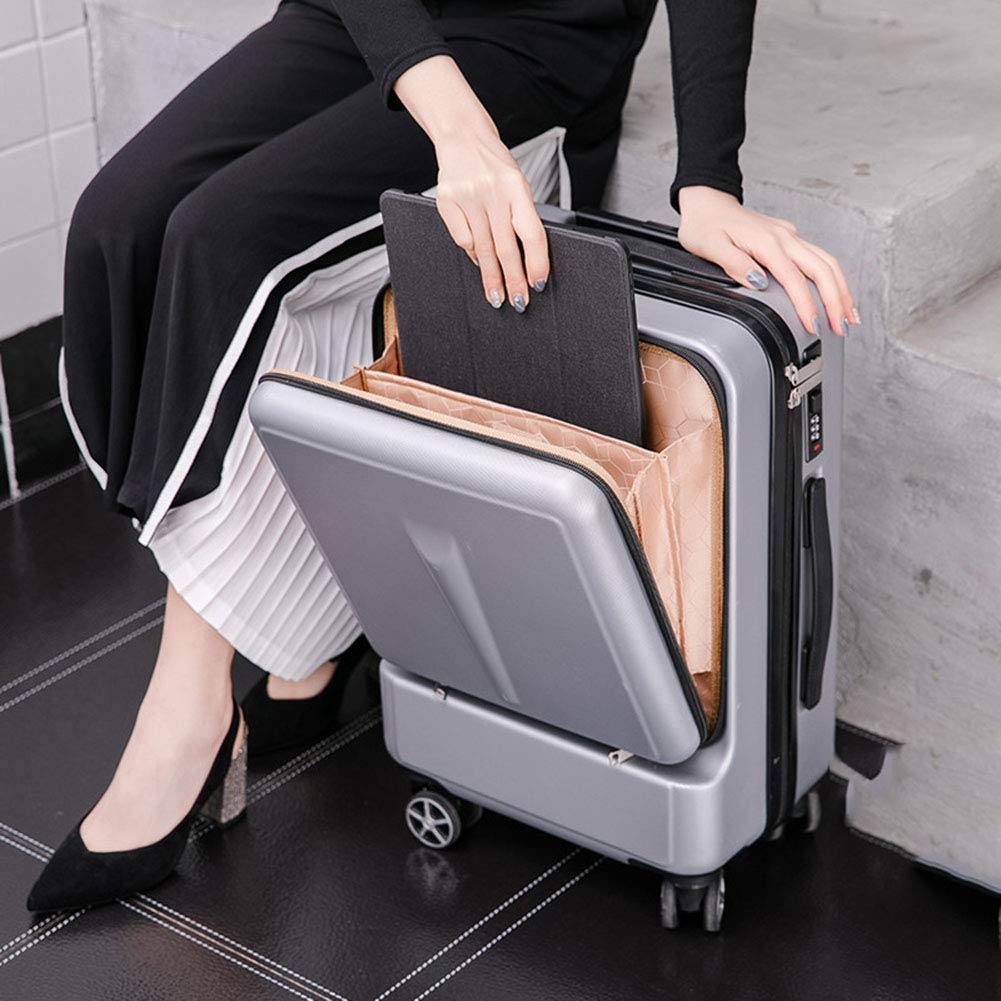 Valigia Trolley 2 in 1 per Laptop, valigie rigide in ABS 4 Ruote, Robusta Asta telescopica in Metallo