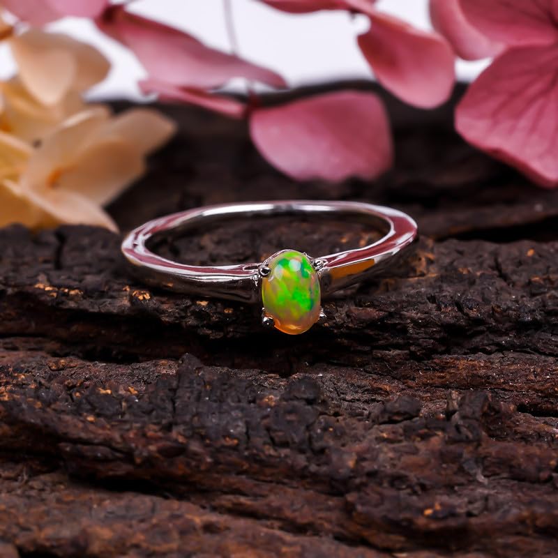 Bague opale de feu et quartz de l'Himalaya en argent de haute joaillerie