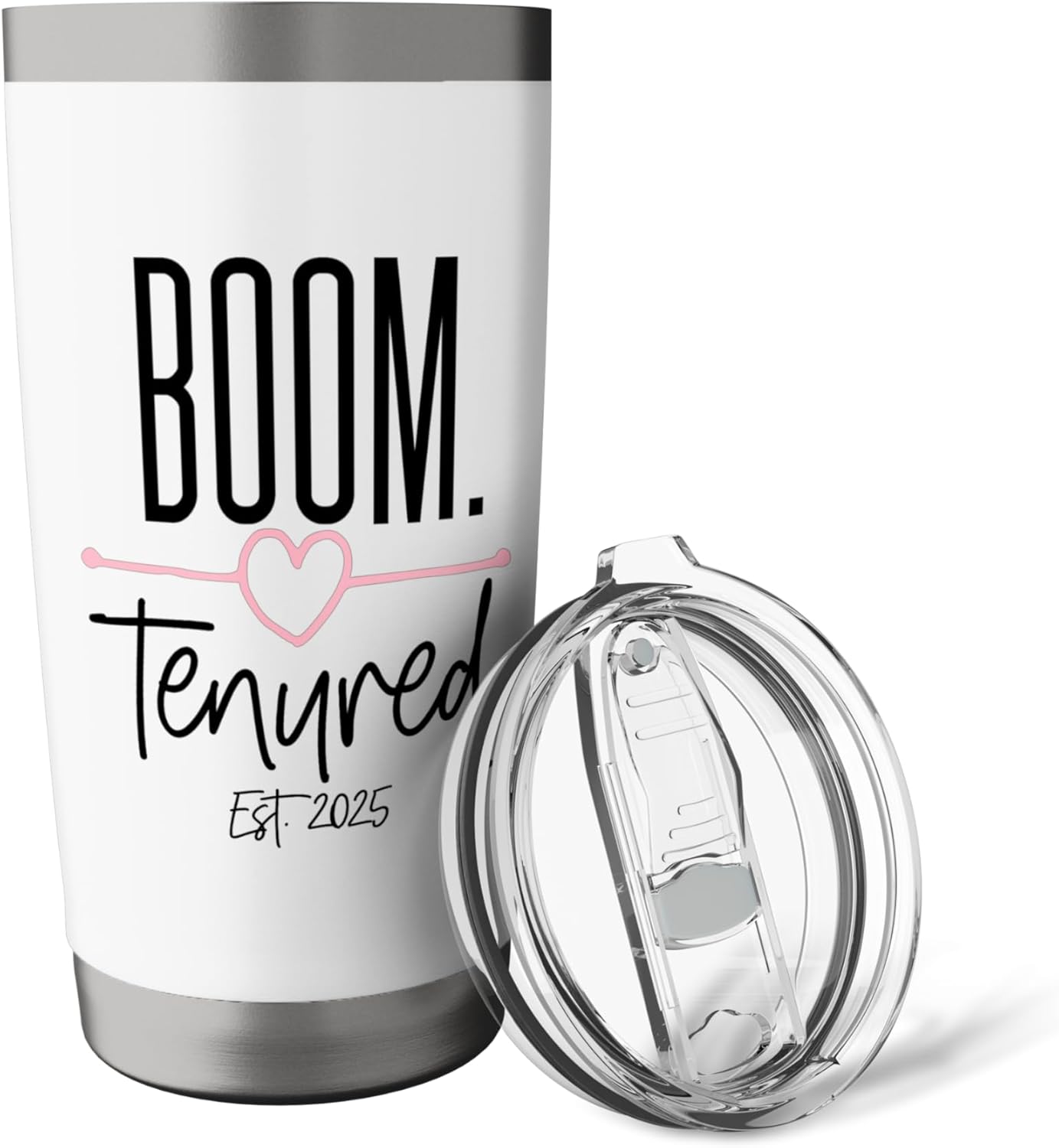 Boom Tenured 2025 Tenured Professor Teacher Women Funny Stainless Steel Insulated Tumbler - Image 5