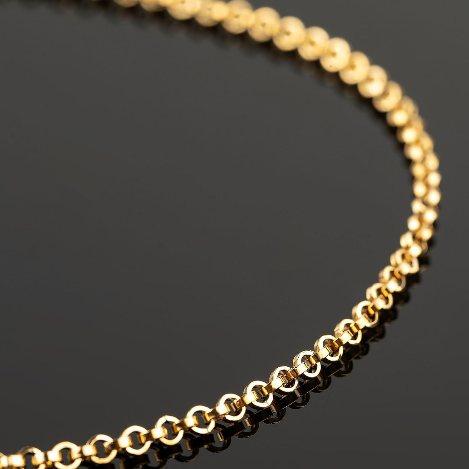 UMAOKANG 16.4 Feet Gold Plated Chain for Jewelry Making Stainless Steel Chains Bulk Flat Circle Link Chain Men and Women Necklace Bracelet DIY Jewelry Findings - Image 5