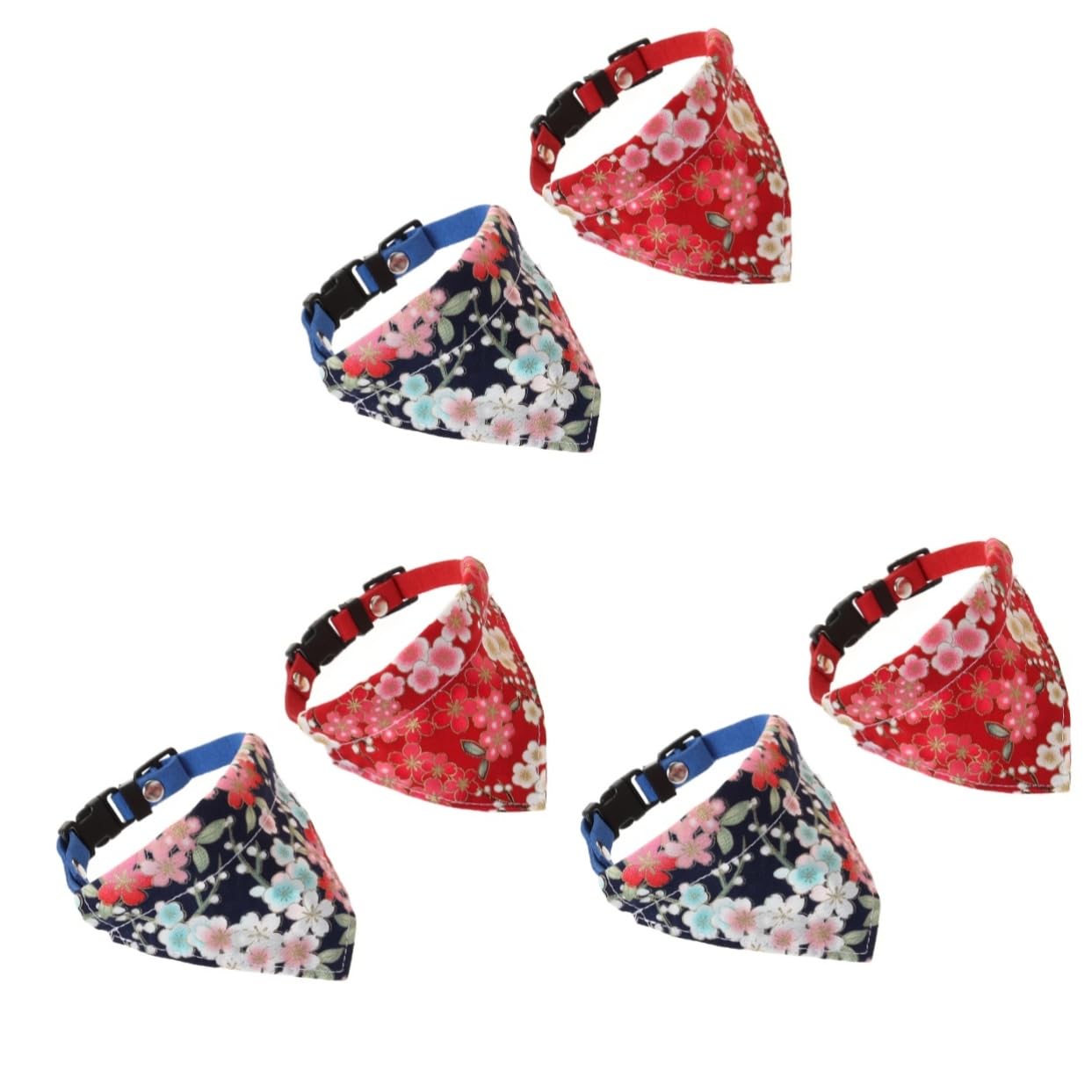 Didiseaon 6pièces Écharpe pour Chien avec Motif Floral Ajustable Bandana pour Animaux De Compagnie Modèles Aléatoires