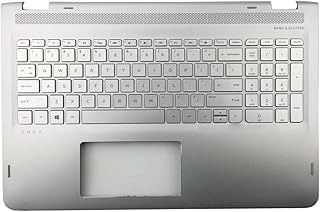 Replacement Laptop Upper Case Palmrest Backlit Keyboard Touchpad Assembly Part for for HP Envy X360 15T-AQ 15-AQ M6-AQ M6-AQ005DX 857283-001 798954-001 Silver