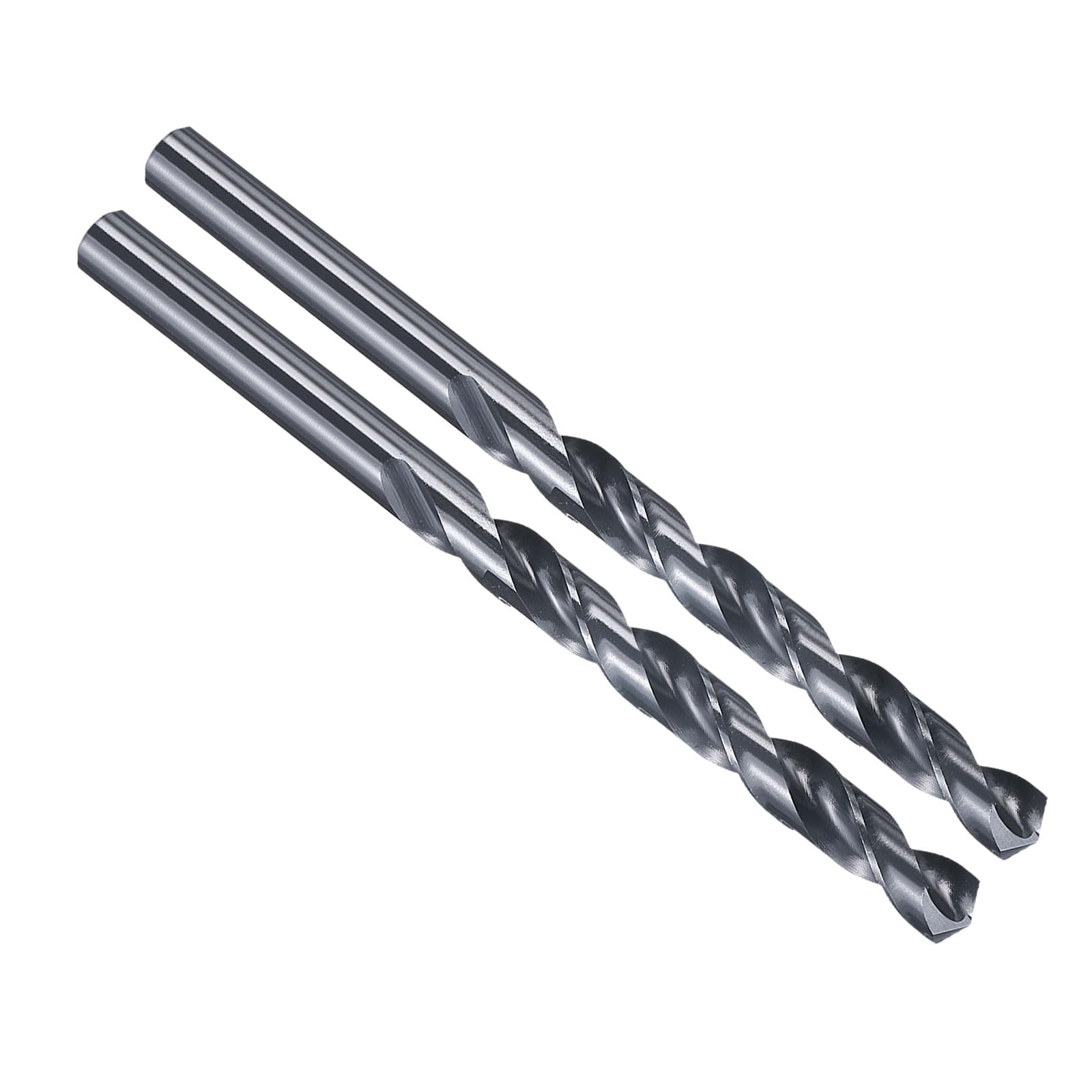 PATIKIL 8.3mm Drill Bit 21/64", Jobber Straight Shank M2 High-Speed Steel 135ยฐ Nitriding Black for Stainless Steel Hard Metal - 2 Pack