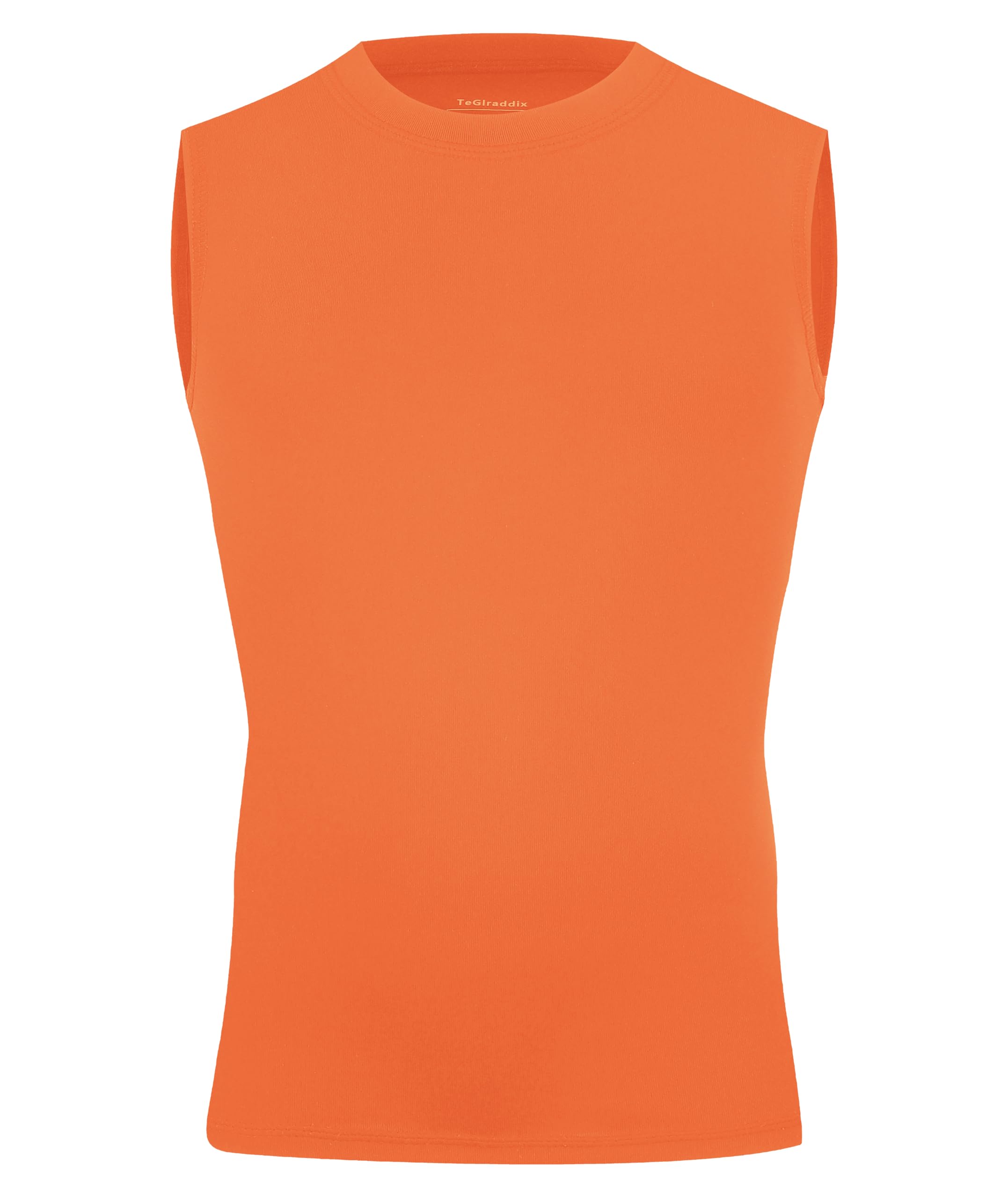 TeGlraddix Youth Boy Girls Sleeveless Compression Shirt Kid Athletic Tank Top Quick Dry Basketball Football Undershirt