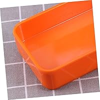 Vista 5 de Bandeja de utensilios Bandeja rectangular Plato de barbacoa de plástico Plato de olla caliente Vajilla Restaurante Hogar Buffet (naranja) Pallet