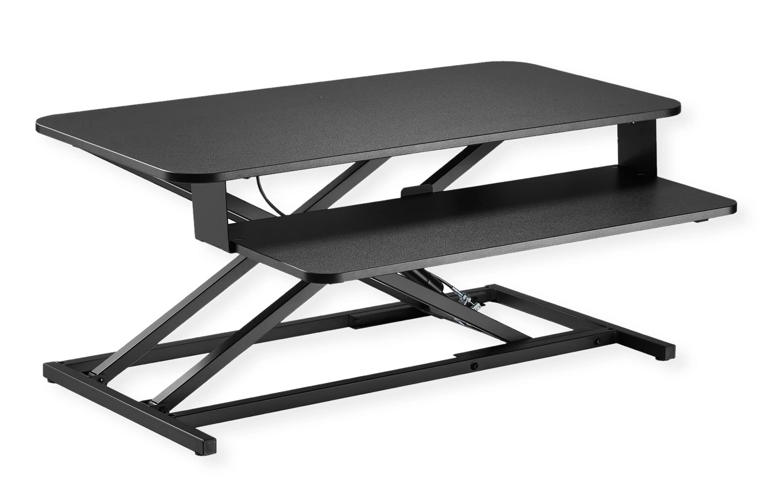 VALUE Höhenverstellbarer Schreibtischaufsatz, 800 x 400 mm, schwarz