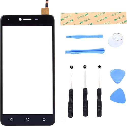 Lusee   Ricambio schermo tattile Per Wiko Lenny Max frontale vetro Schermo tocco frontale Sostituzione Touch Panel Touchscreen Con set strumenti riparazione nero