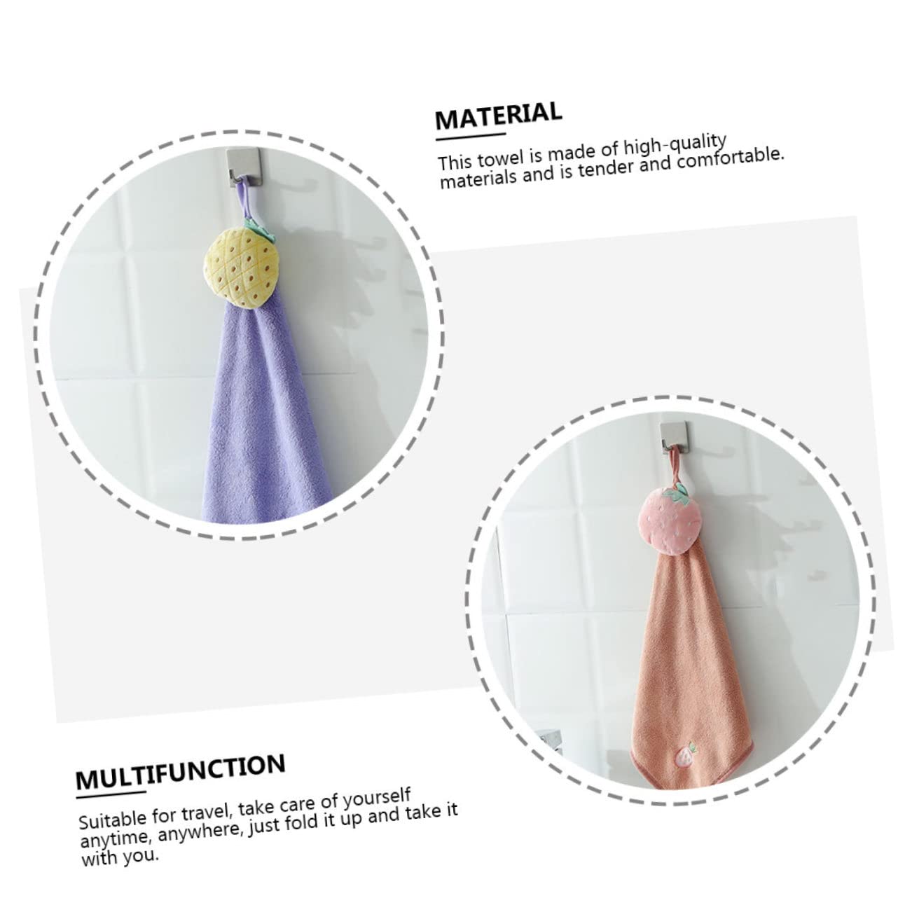 minkissy 6piezas Toallas De Mano De Cartoon Accesorios y Cocina Toallas Absorbentes para Lavables Secado Rápido