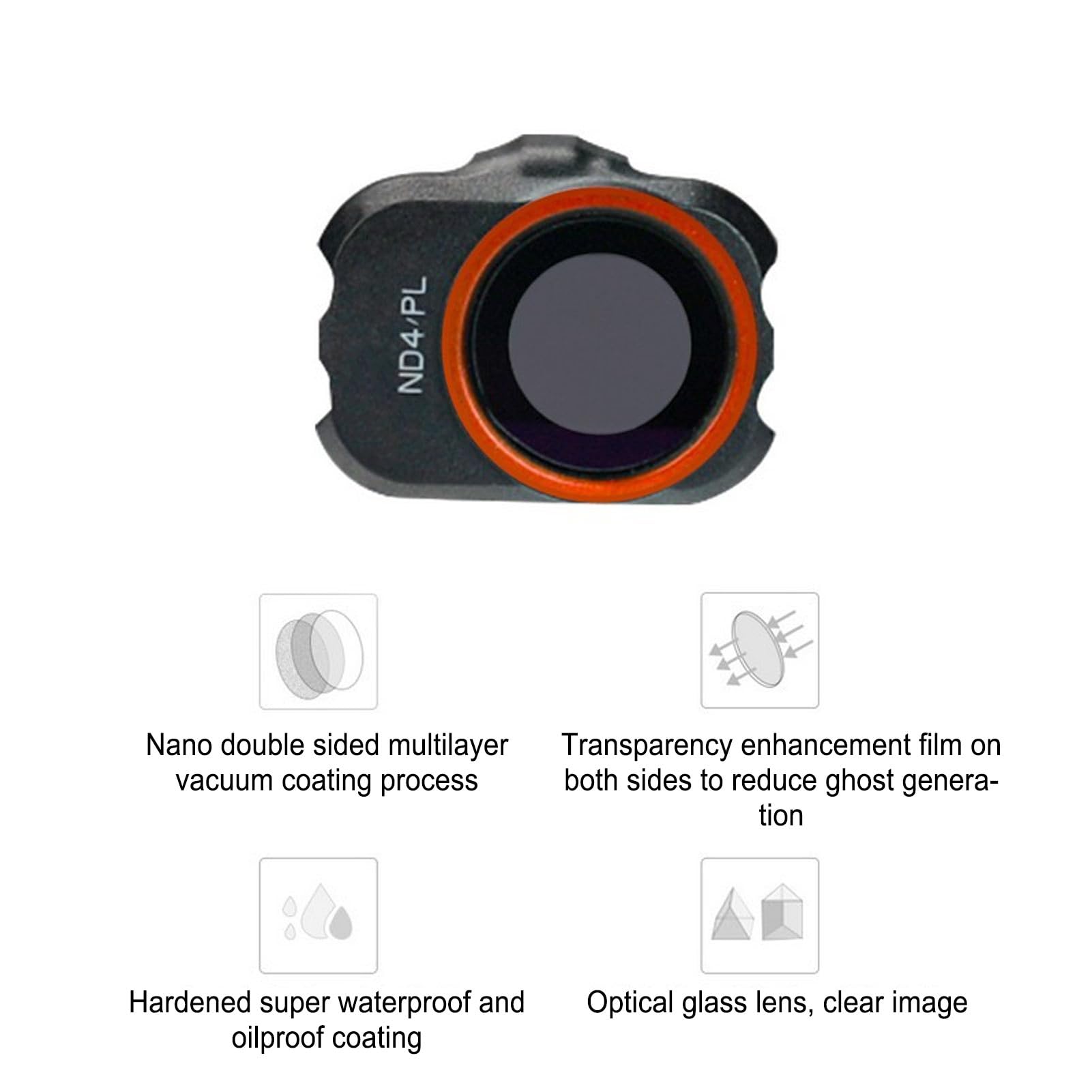 Set di Filtri CPL ND per 1 2 SE PC Drone in Vetro Ottico Filtro per Lenti a densità Neutra con Custodia Set di Filtri Versatile