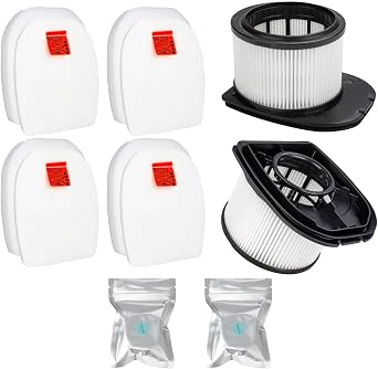 IZ862H for Shark Stratos Filter Replacements Vacuum Filters for Shark Stratos Cordless Vacuum, 2 HEPA Filters + 4 Foam Felt Filter + 2 Replace Shark Stratos Odor Neutralizer Cartridge, White 8 Pack