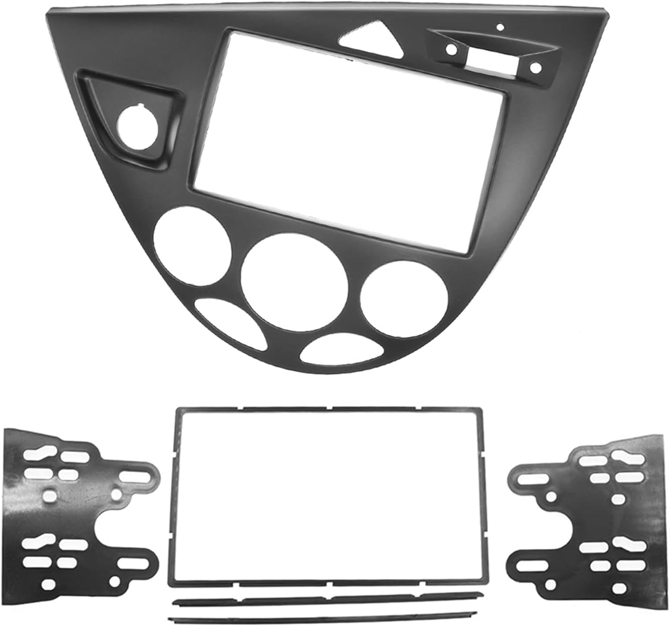 Double 2 Din Frame Stereo Fascia Car Radio Panel Refitting Installation Trim Kit Face Frame Fasica, for Ford, for Focus, Fiesta Car Radio Fascia Frame Bezel