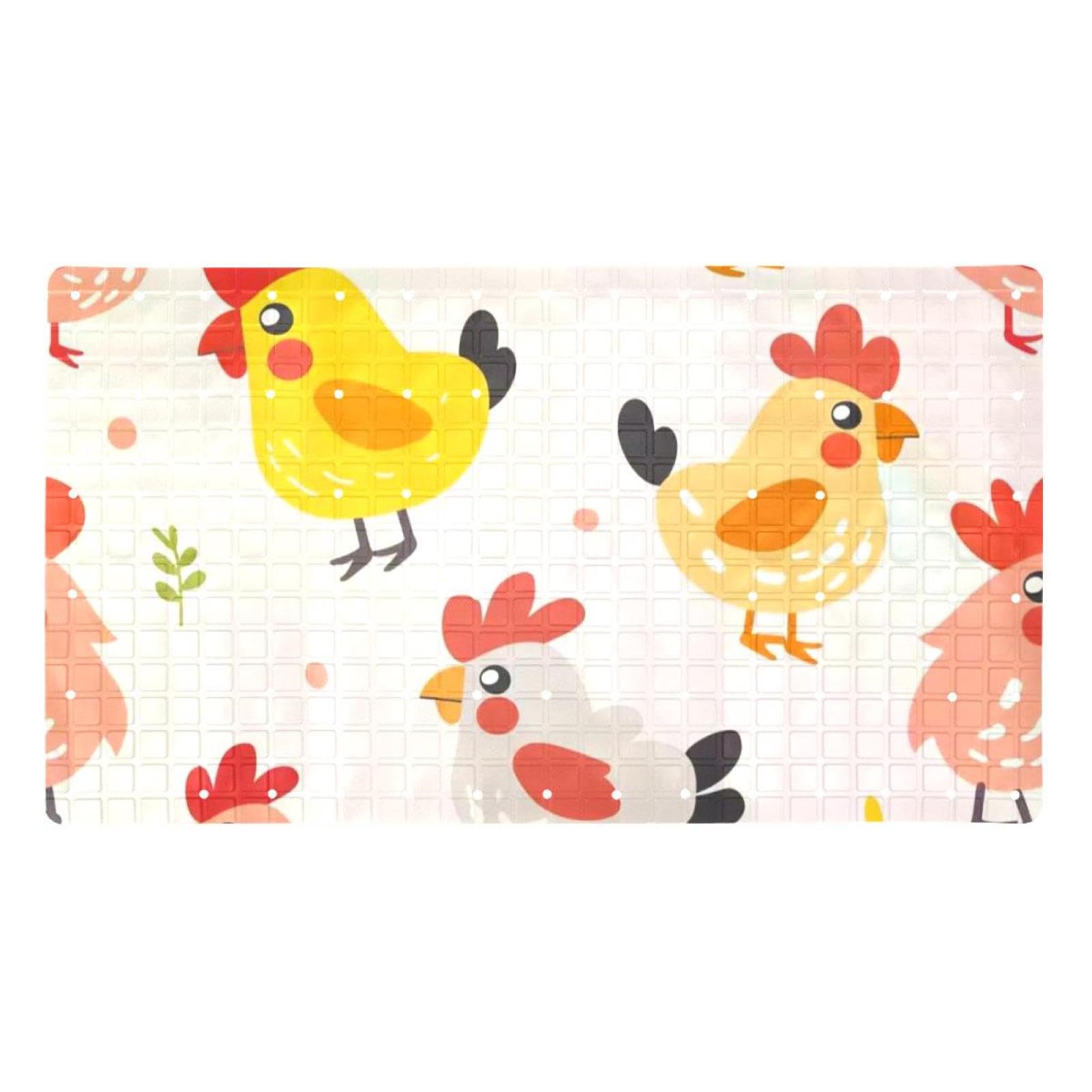 Tapis de bain antidérapant hautement absorbant avec ventouses en PVC