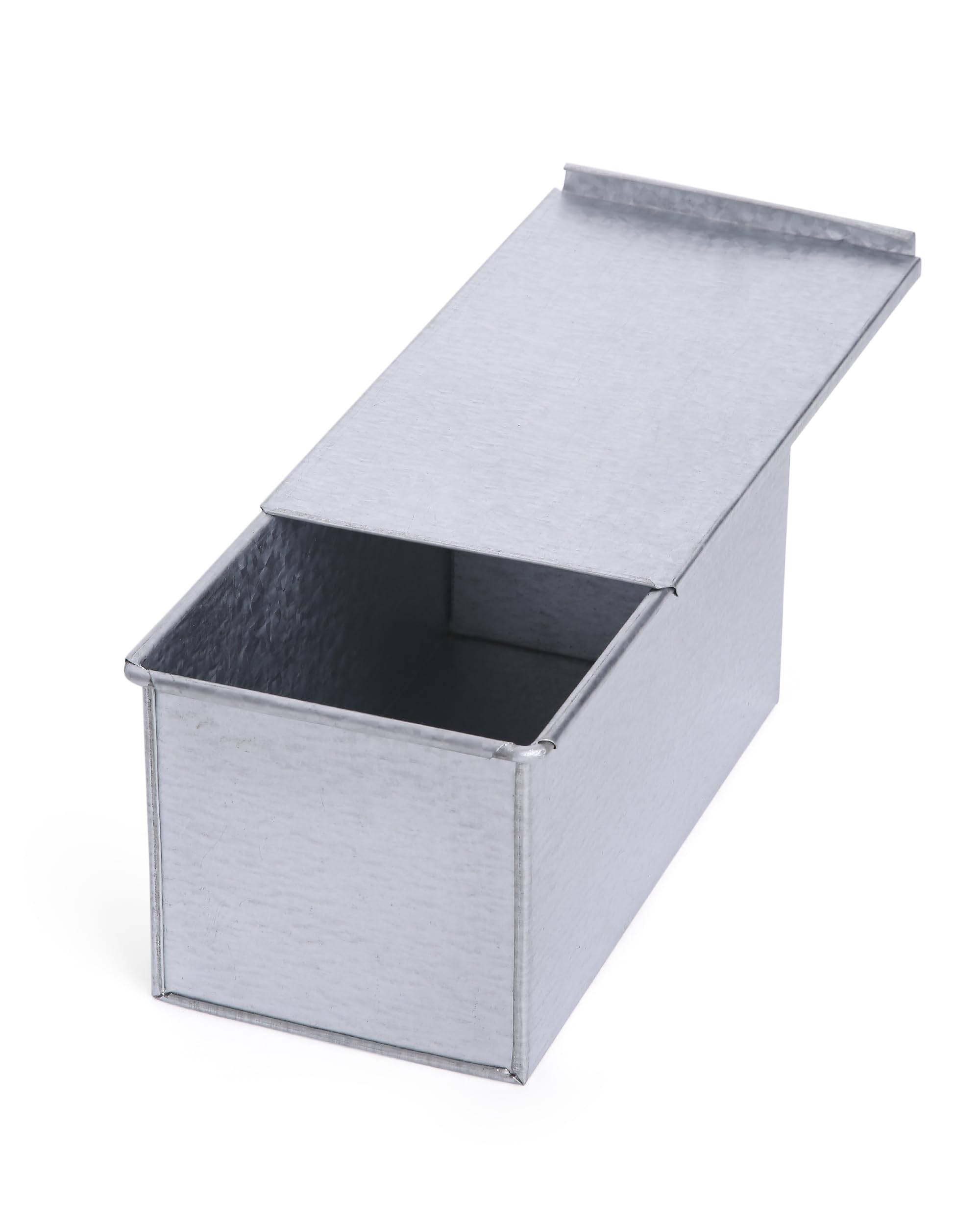 KMW Galvanized Bread Mould with Sliding Cover | 22cm x 10cm x 10cm | Premium Baking Pan for Perfectly Shaped Loaves | Durable 1
