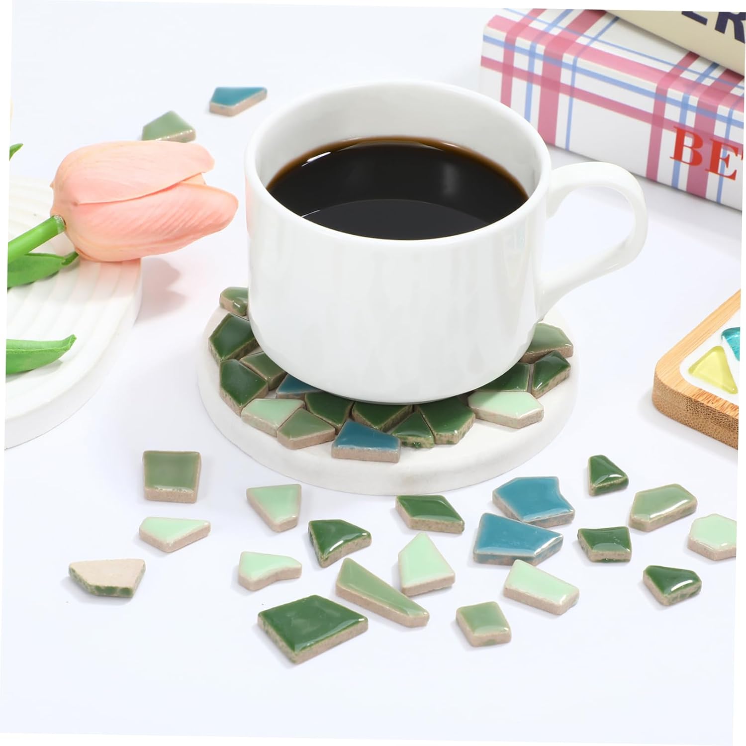 Colorful Irregular DIY Glazed Ceramic Tiles for Crafts Durable Porcelain Mosaic for Handmade Art Projects and Home Decoration