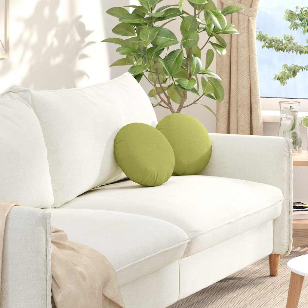 2 cuscini per sedia, colore verde chiaro, diametro 30 x 13 cm, in tessuto, morbidi cuscini per divano e sedia, comodi cuscini con rivestimento sfoderabile, ideali per soggiorno, ufficio e
