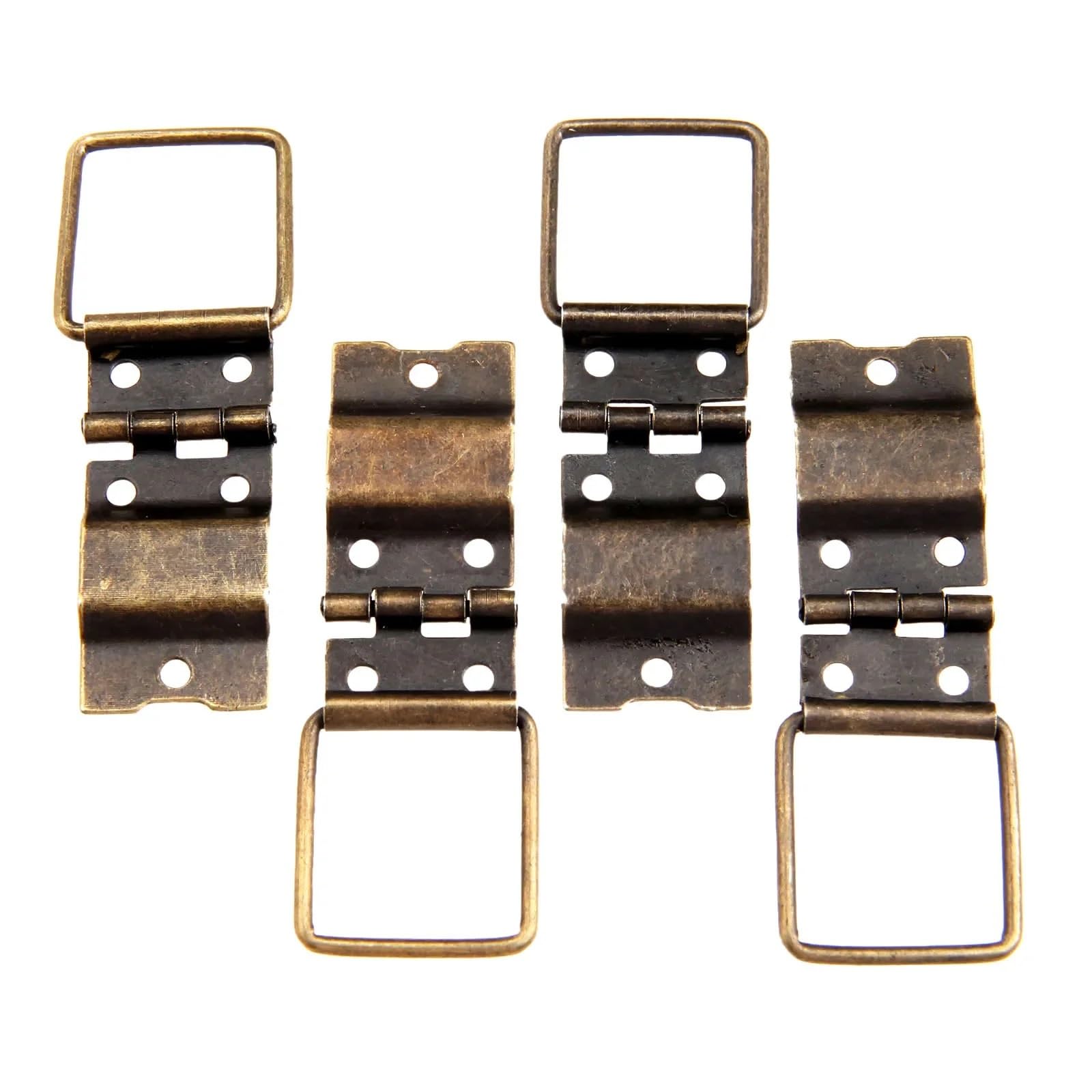 4pcs for Iron Hinges Antique Bronze 38 * 21mm Ring Even Hinge Door Retro Jewelry Box Cabinet Furniture Hardware Screws