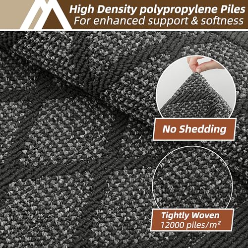 COSY HOMEER Kitchen Rugs, 2 PCS Kitchen Mats Non Slip Washable,Dark Grey — view 5