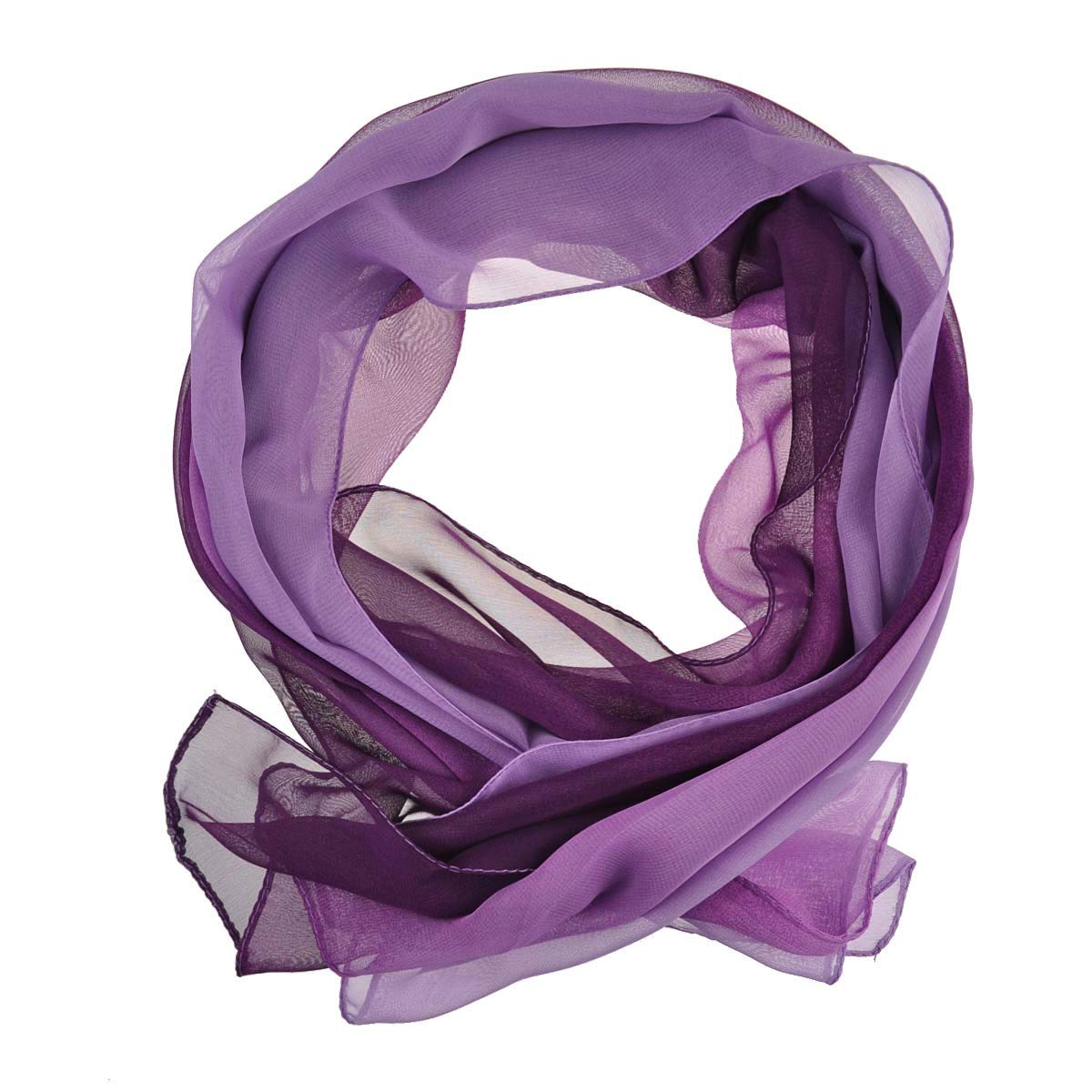 Basic SenseChiffon Scarf Sheer Soft Plain Neck Wrap for Women Neatly Stitched