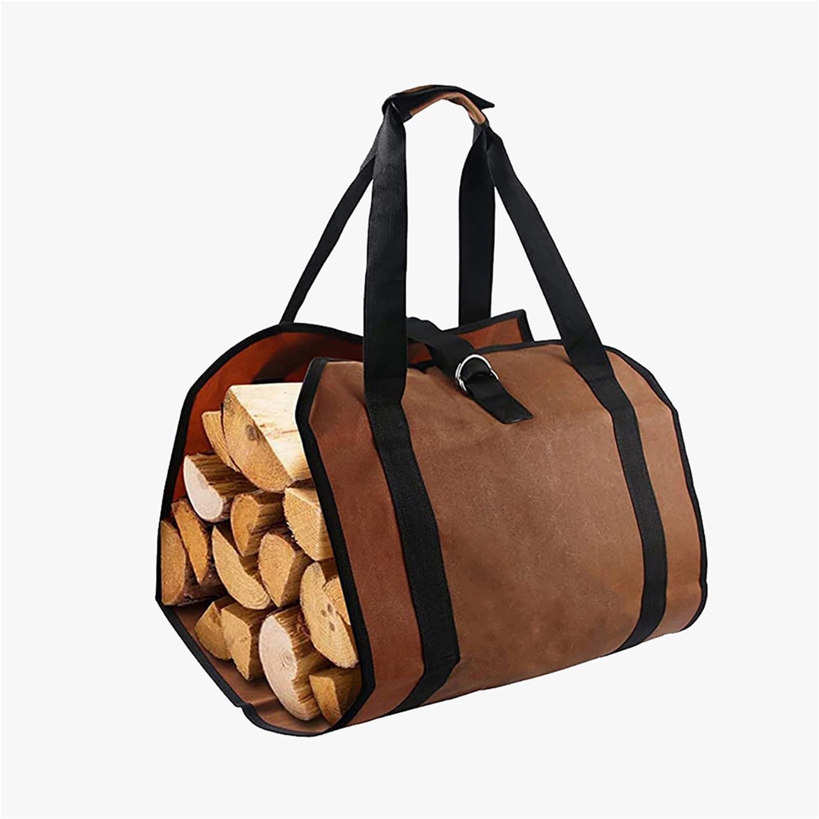 Firewood Storage Bag Tote Firewood Storage Bag Supplies Supersized Canvas Carrier Log Carrying Handbags Wood For(Dark brown)