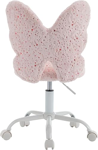 Miniatura 4 de Silla de escritorio con diseño de mariposa para niños, silla de estudio para niñas, estudiantes, silla de computadora, silla de oficina giratoria