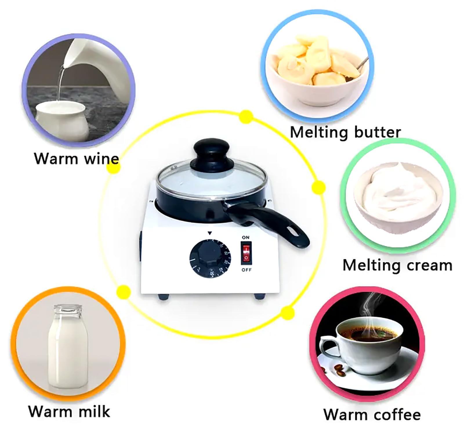 Machine de tempérage de Chocolat, fondeur de Chocolat Professionnel 40 W, Pot à Fondue de fondeur de Chocolat électrique Commercial, température réglable de 86 °F à 185 °F, pour