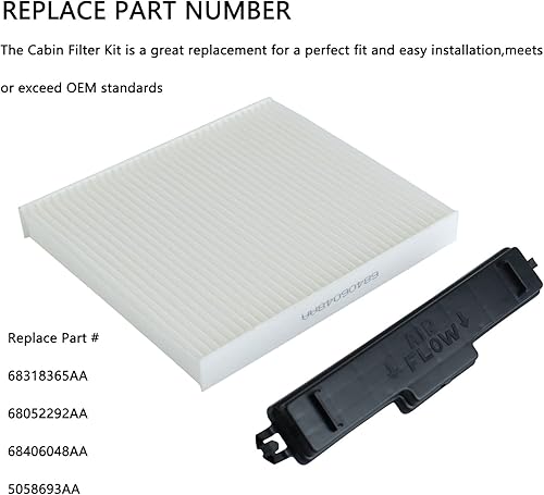 Miniatura 2 de 68406048AA Filtro de aire de cabina y filtro de cabina para puerta de acceso compatible con Dodge Ram 1500 2500 3500 4500 5500, Chrysler Replace