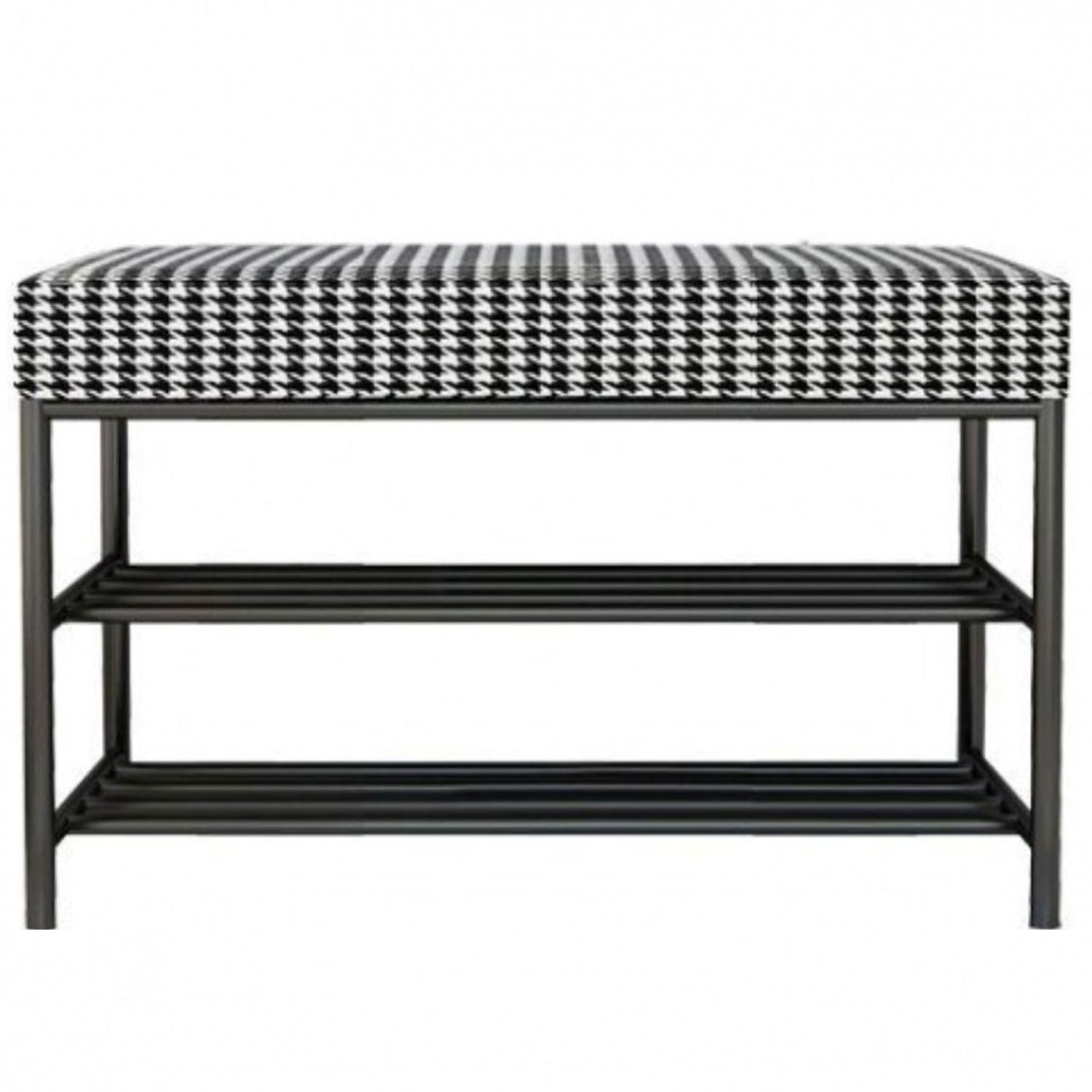 FCXWEVR Eisenraen Shoe Ranch Double Layer Sto nizer Cushed Footstool Sofa Bench Bedroom End of Bed Shoe Sto Slish Home Entryway Fur