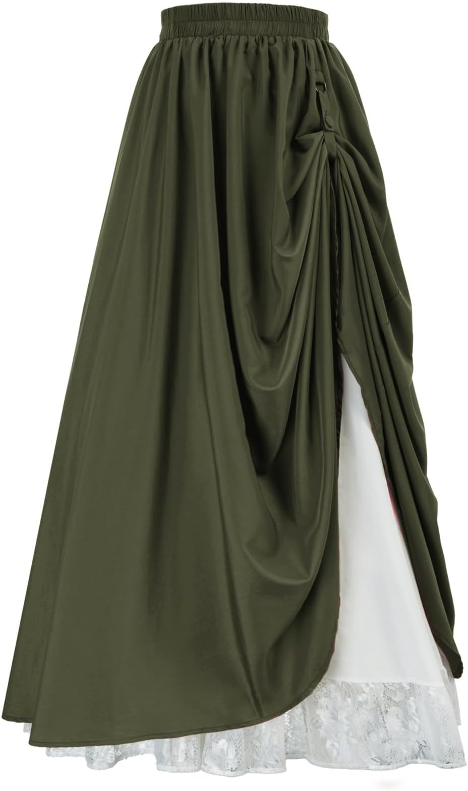 Scarlet Darkness Maxi Long Skirt for Women Double Layered Renaissance Skirts