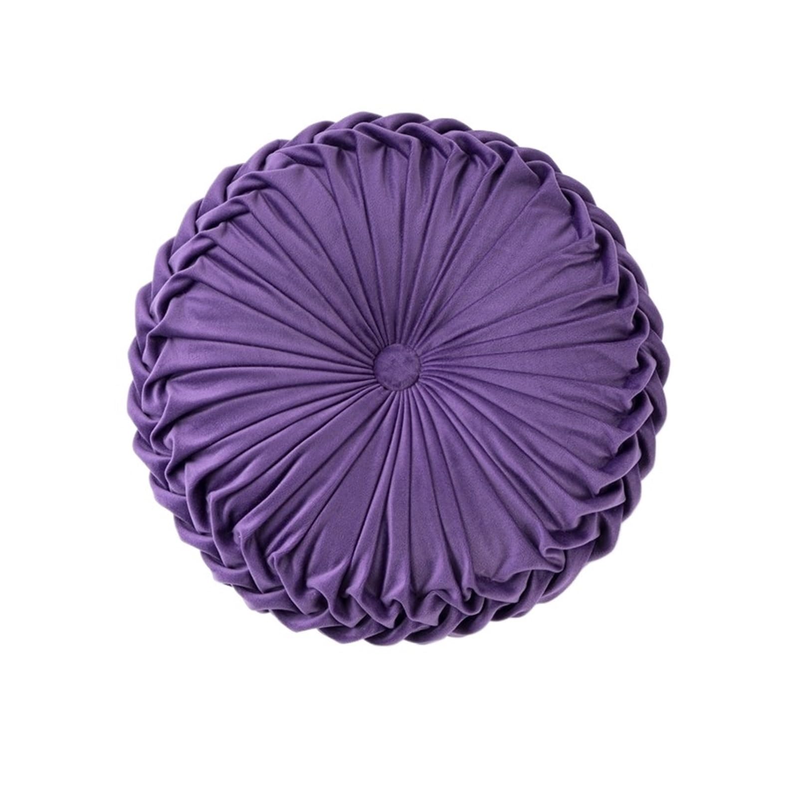HEUchuan Round Velvet Pleated Throw Pillows 15''