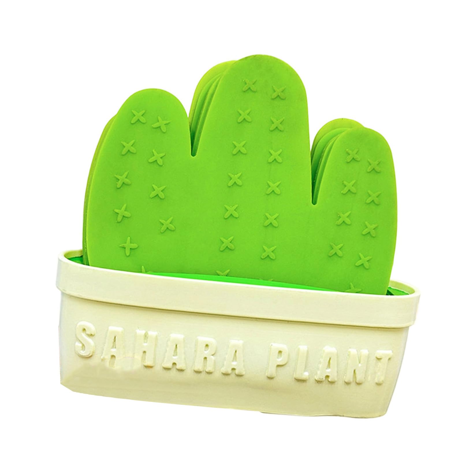 Kalttoy 6PCS Decorative Coasters Drink Mats Unique Cup Mats Cactus Shape Cup Pad PVC Resin Texture for Gifting Home and Cups Use PVC Resin Coasters