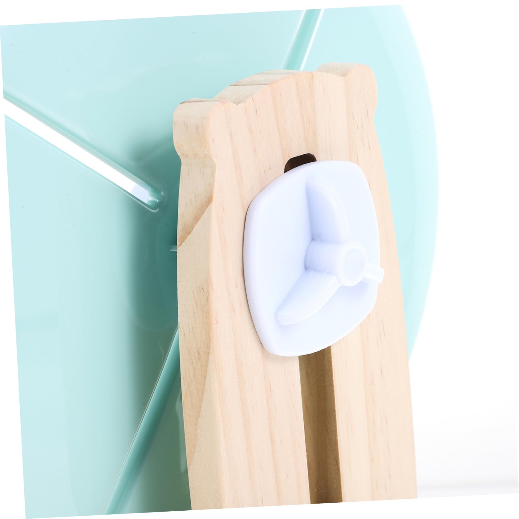 Mikikit Rueda de Hámster Silenciosa de 20 Cm Base de Madera Abs, Pequeña y Estable para Ejercicio de Animales Pequeños en Jaulas de Mascotas