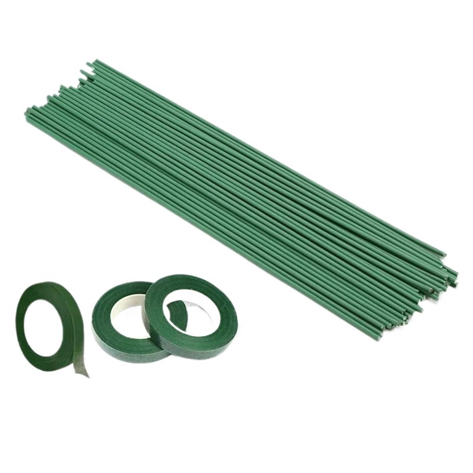 Blumendraht 2 mm grüne Blumenstiele for künstliche Blumenstangen for Selbermachen von Hochzeiten und Gestecken für Heimwerker(50pcs)