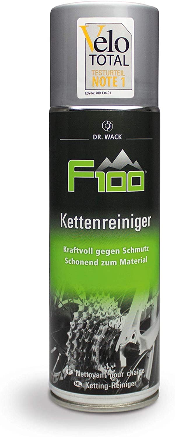 Dr. Wack F100 Nettoyant pour vélo 750ml, nettoyant pour chaîne 300ml, huile de chaîne 100ml, seau de lavage env. 6L + 2 pinceaux Nuke Guys S/L + 2 detailmate chiffons microfibre – Pour tous les vélos