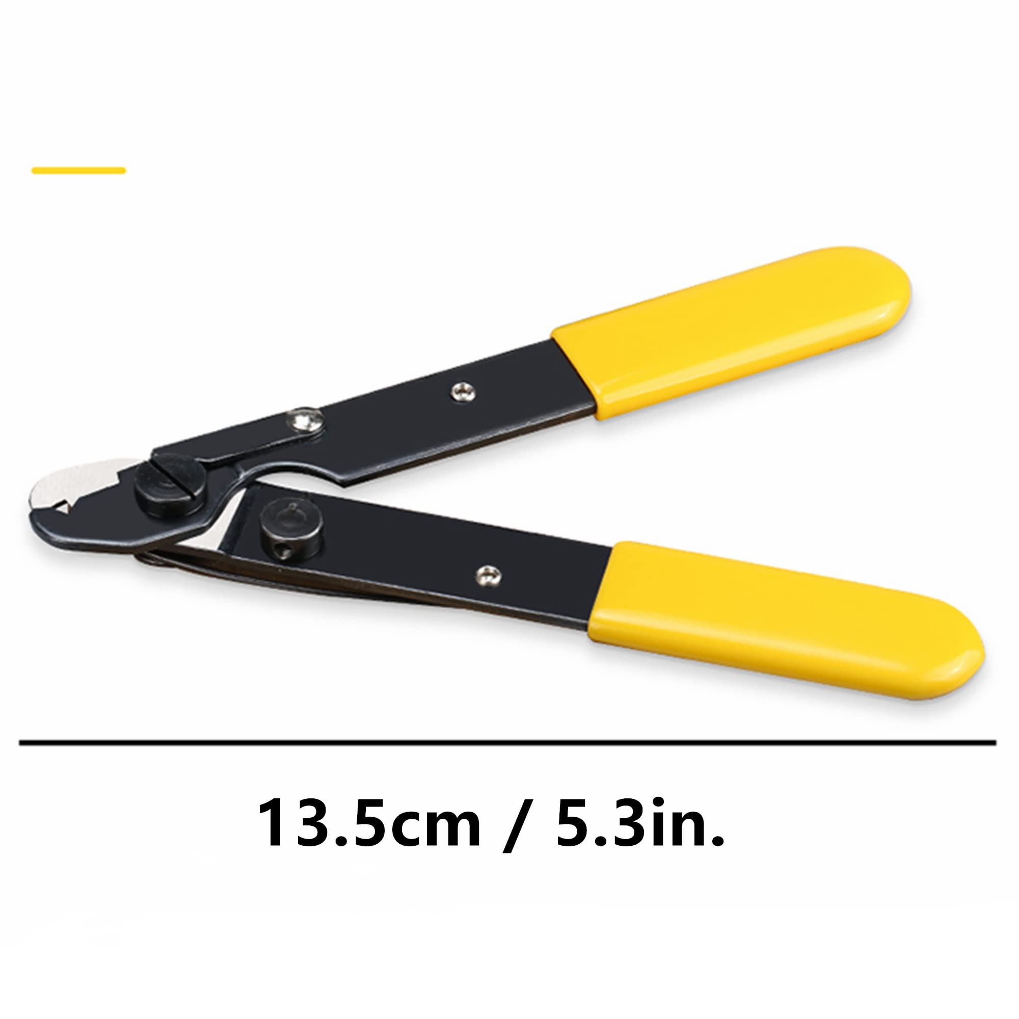 Yankok [Herramienta pelacables de fibra óptica] Agujero único para pelar revestimiento de búfer de 250 μm de fibra óptica de 125 μm con mango de plástico amarillo