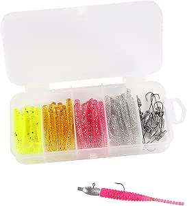 100 Esche Morbide Assortite Per Panfish – 1-2 Pollici, Fatte In USA, Per Crappie E Trota - Foto 3