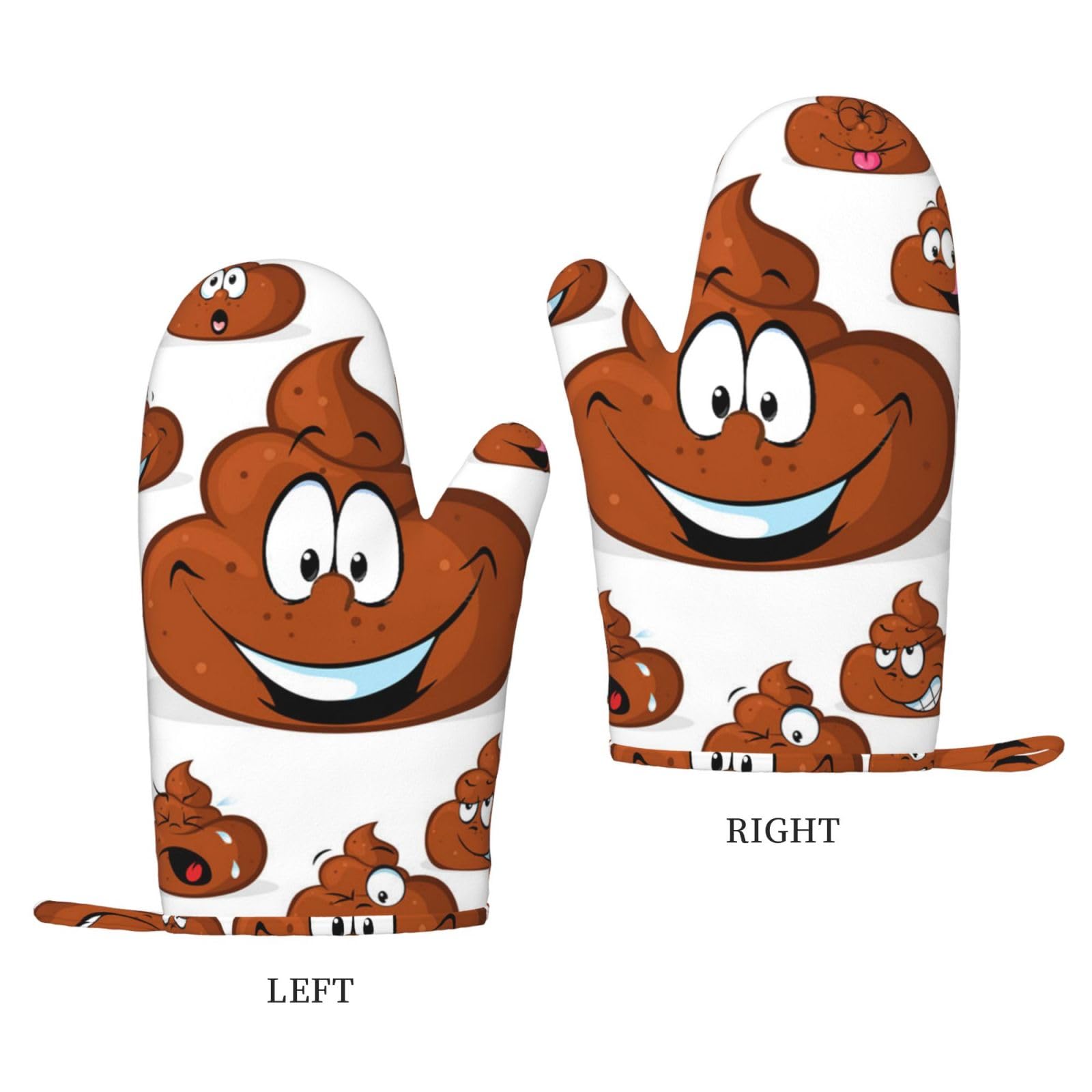 Funny Poop drukowane silikonowe rękawice kuchenne zestaw rękawic kuchennych rękawica żaroodporna