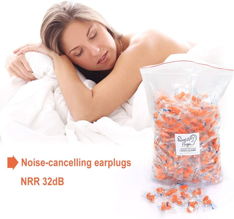 Quality Foam Earplugs 200 Pair- 32dB Disposable Noise Cancelling Sound Blocking Soft Ear Plugs for Sleeping Travel Shooting Hunting Study Work Construction Safety Hearing Protection Orange : Health & Household