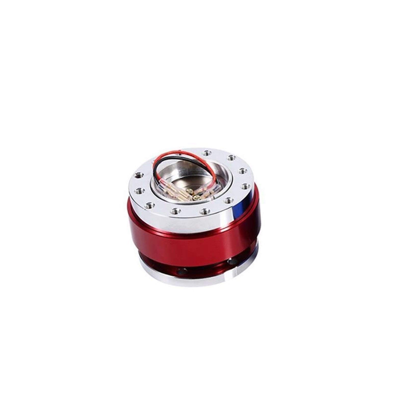 Universal Car Auto szybkozłączka do kierownicy Snap Off piasta Adapter zestaw Boss aluminium Zestaw piasty kierownicy samochodowej(Rot)