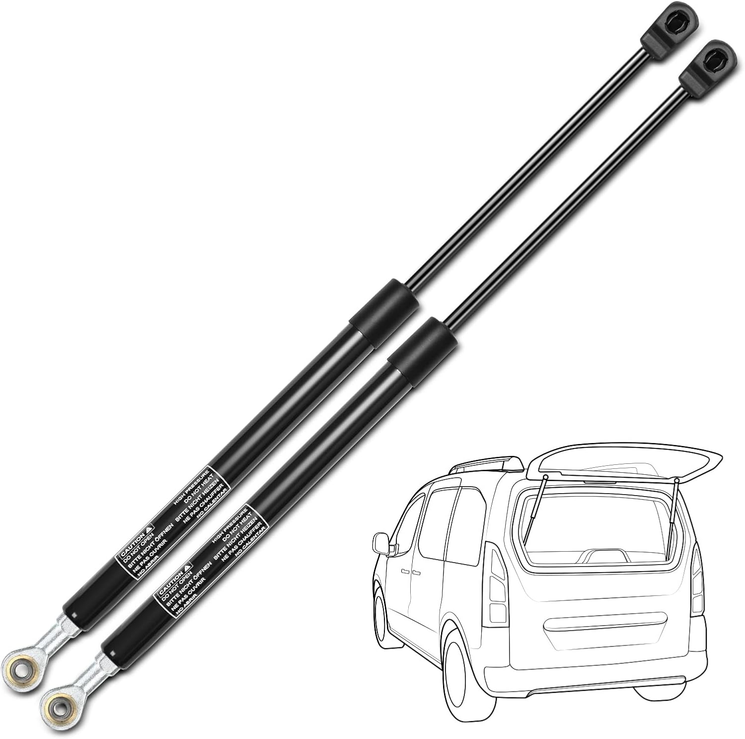 YHTAUTO Rear Window Glass Gas Struts Shocks Replacement for GMC 1997-2001 Jimmy & Chevrolet 1995-2003 Blazer & Oldsmobile 1997-2001 Bravada, Set of 2 Lift Supports Back Glass(4 Doors)
