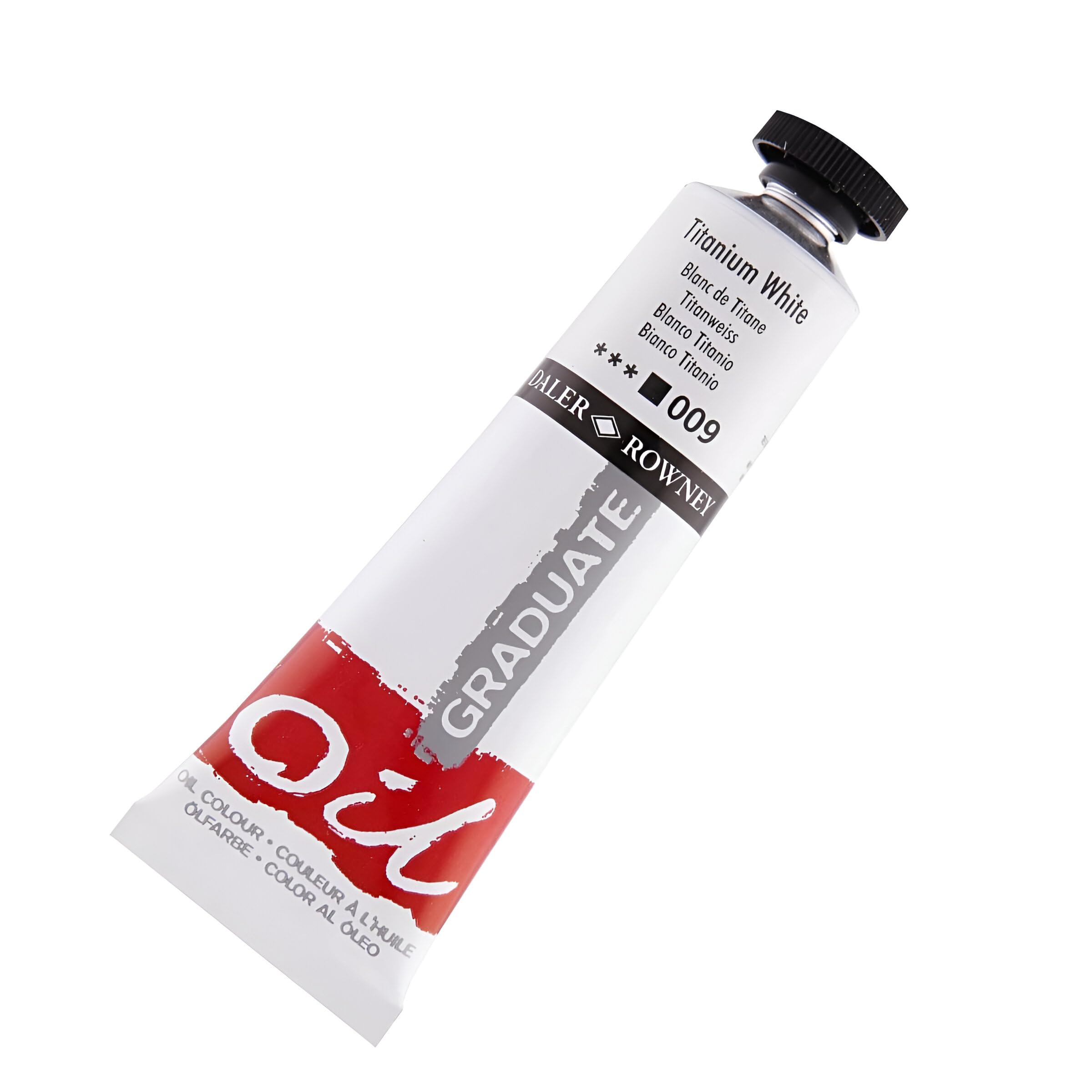 Daler-Rowney Graduate Oil Paint, Aluminium Tube, 1.28oz - 38 ml, Titanium White