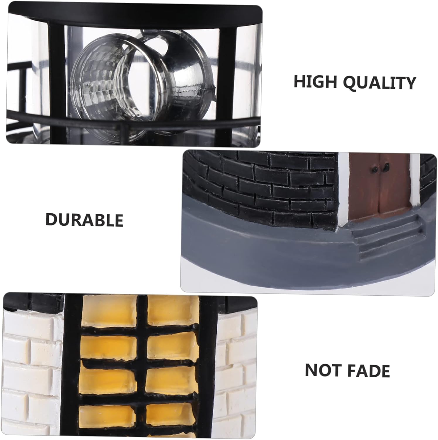 Sturdy Solar Garden Lighthouse Decorative Outdoor Lamp for Patio Courtyard Pathway