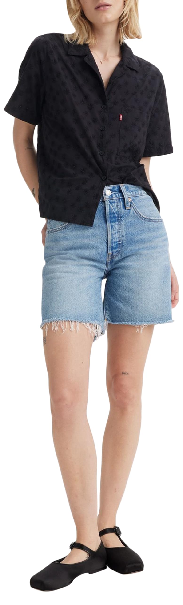 Levi's Donna 501 Mid Thigh Lightweight Pantaloncini