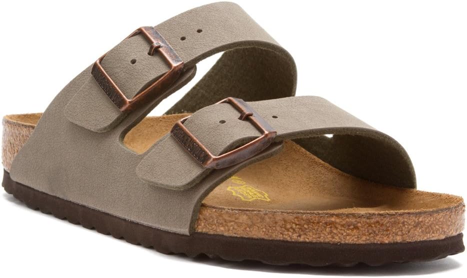 Birkenstock Arizona-Birkibuc (Unisex), Stone Birkibuc&Trade, 35 (US Women's 4-4.5) Regular