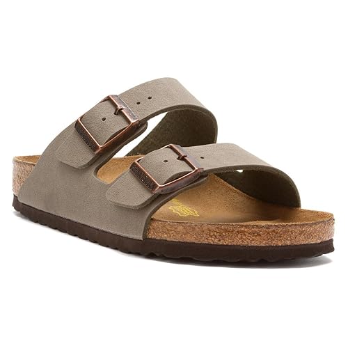 Birkenstock Unisex Arizona Sandal,Stone Birkibuc,40 M EU