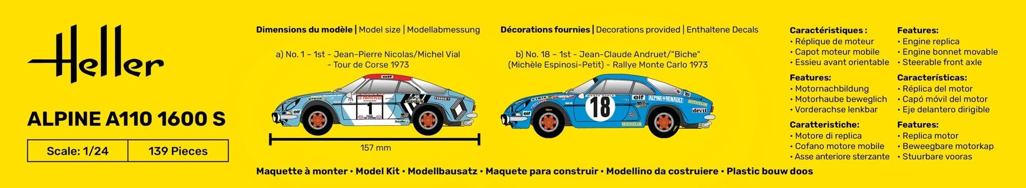 Maquette Heller Renault Estafette 1/24 - 139 Pièces à Monter - Modèle à Collectionner