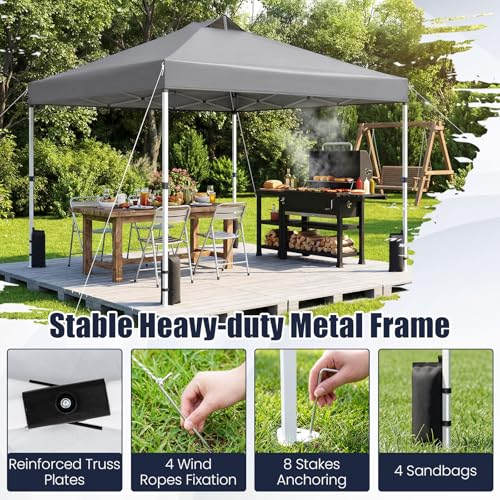 Image of Tangkula 10 x10 Ft Pop Up Canopy with Center Lock