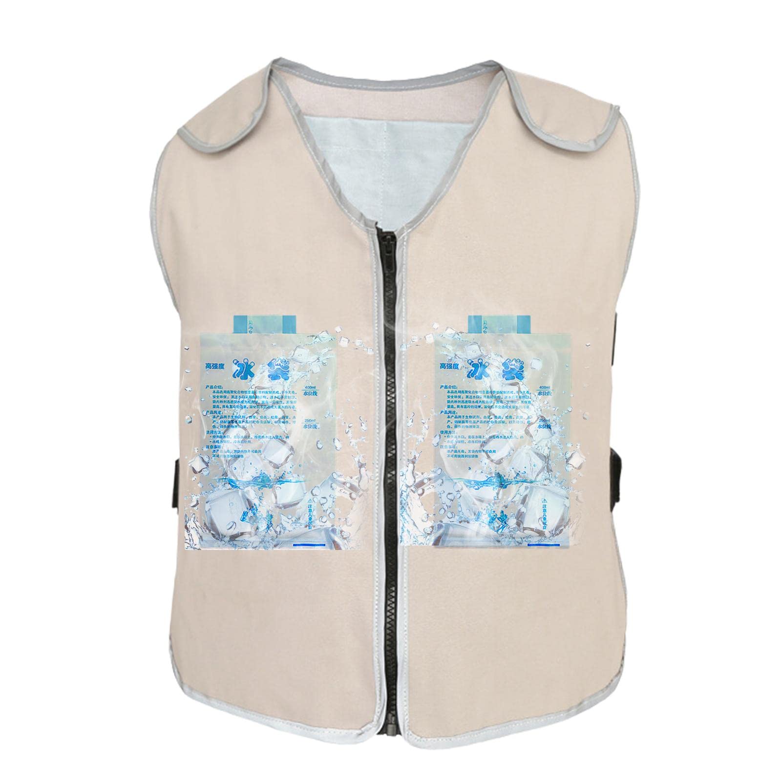 Veste Fraîche Travail Extérieur Sport Gilet De Refroidissement Avec 8 Blocs De Glace - Pour Sport, Travail En Extérieur, Pêche Ou Jardinage