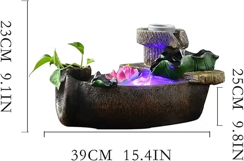 Miniatura 2 de Indoor Water Fountain Tabletop Fountains Tabletop Fountain Ornaments Atomization Humidifier Landscape Office Landscaping Flowing Water Fountain Home