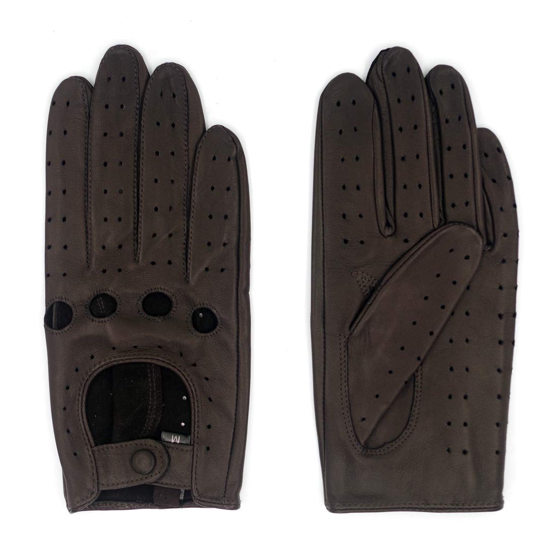 Harssidanzar Guanti da guida in pelle estivi da donna Guanti da guida in pelle di agnello GL009EUA