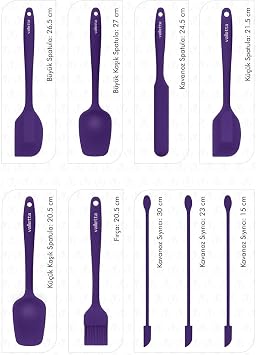 Valletta Vlt1176 Drongo 9'lu Spatula Setİ Mor